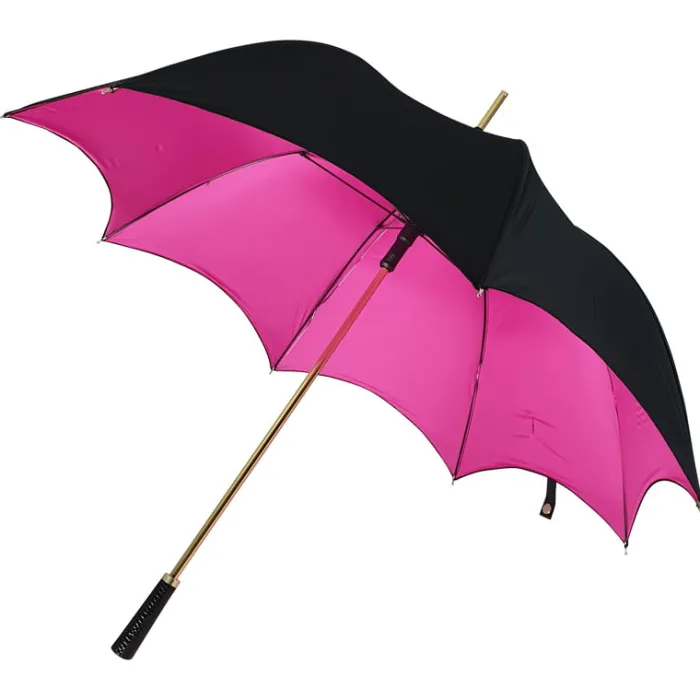 Fashion|Gothic-Umbrella Heaven Black and Pink Gothic-Style Umbrella – ESMERELDA