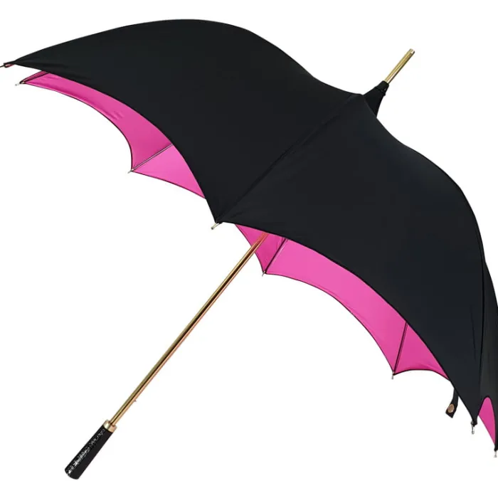 Fashion|Gothic-Umbrella Heaven Black and Pink Gothic-Style Umbrella – ESMERELDA