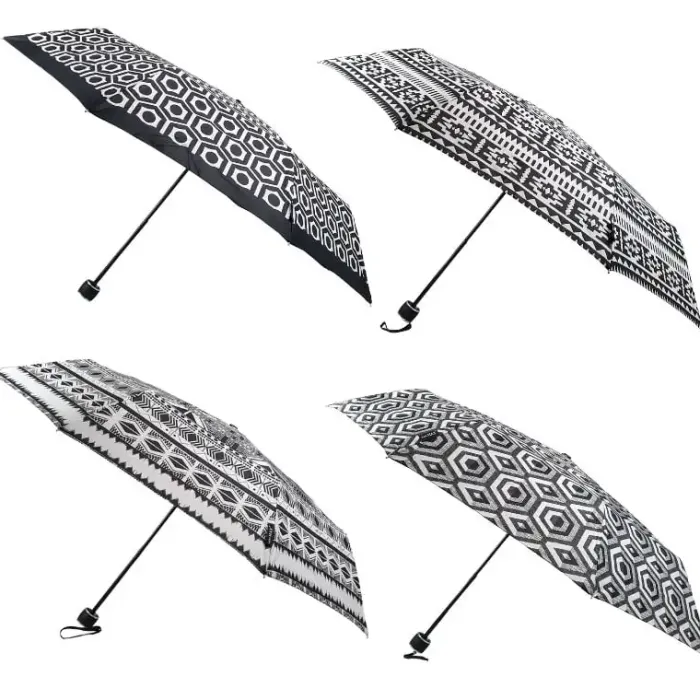 Mens Folding Umbrellas|Fashion-Umbrella Heaven Black and White Compact Umbrellas