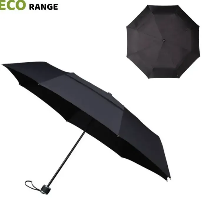 Eco Umbrellas|Mens Folding Umbrellas-Umbrella Heaven ECO Compact Umbrella – Folding Black