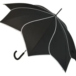 Flower Petal Swirl Umbrellas|Bridal Umbrellas-Umbrella Heaven Petal Swirl Umbrella Black