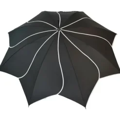 Flower Petal Swirl Umbrellas|Bridal Umbrellas-Umbrella Heaven Petal Swirl Umbrella Black