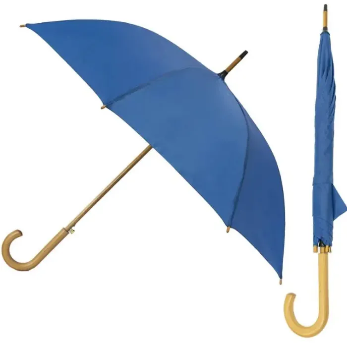 Mens Walking Umbrellas|Ladies Walking-Umbrella Heaven Wood Stick Umbrella Blue