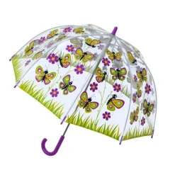 Kids Dome Umbrella|Girls Umbrellas-Umbrella Heaven BUTTERFLIES PVC Childrens Umbrella