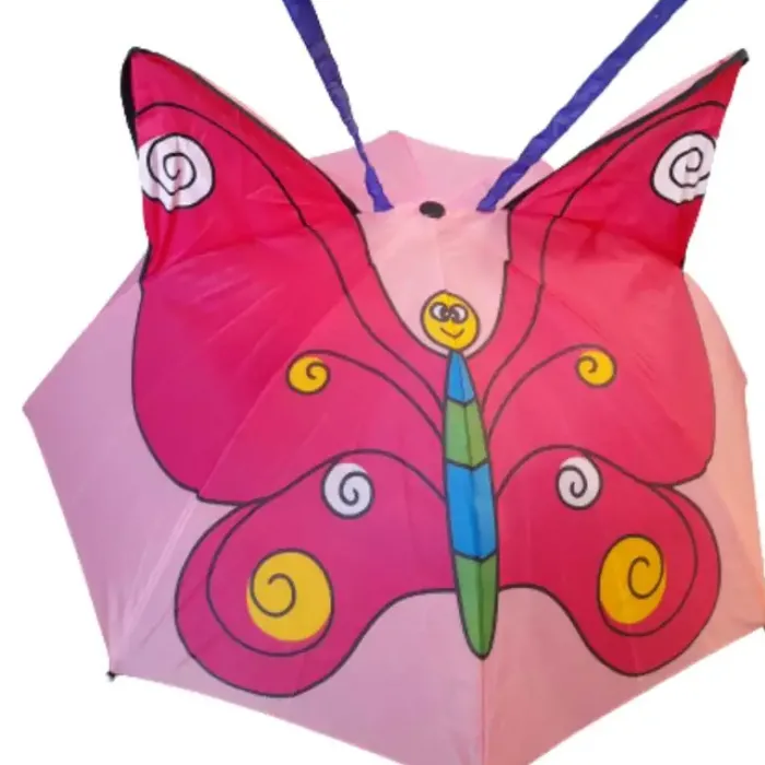 Kids Character Umbrellas|Girls Umbrellas-Umbrella Heaven Butterfly Umbrella Pink