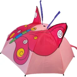 Kids Character Umbrellas|Girls Umbrellas-Umbrella Heaven Butterfly Umbrella Pink