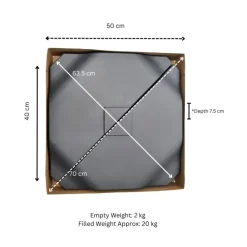 Umbrella / Parasol Bases|Garden Parasols-Umbrella Heaven Cantilever Parasol Base Tile – water/sand fillable – 20kg (Single Slab)