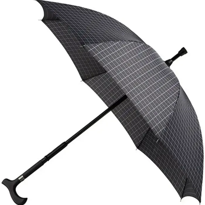 Walking Stick Umbrella|Mens Walking Umbrellas-Umbrella Heaven Checked Walking Stick Umbrella