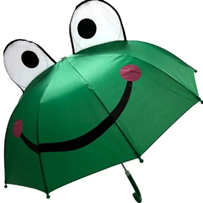 Novelty Umbrellas|Kids Character Umbrellas-Umbrella Heaven Child’s Pop-Up Frog Umbrella Green