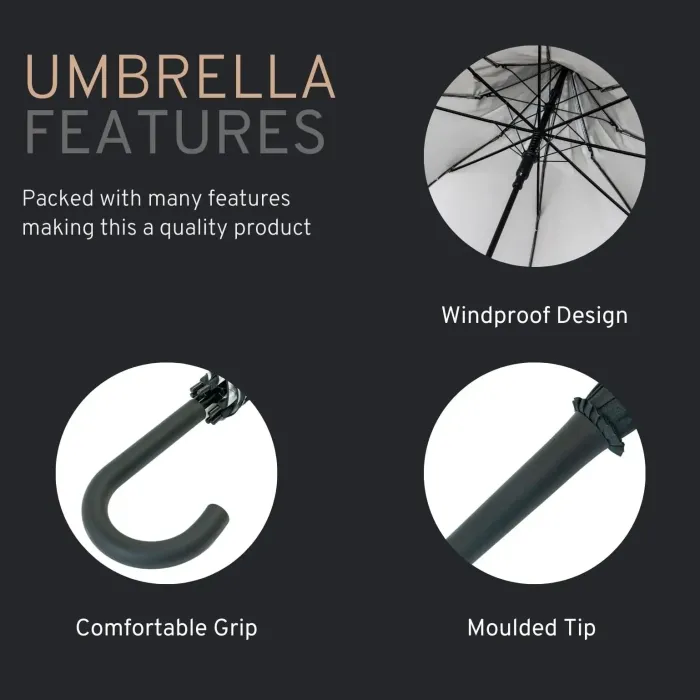 Mens Windproof Umbrella|Mens Walking Umbrellas-Umbrella Heaven Classic Pagoda Umbrella Black