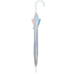 Bridal Umbrellas|Kids Dome Umbrella-Umbrella Heaven Dome Umbrella With Iridescent Border Clear