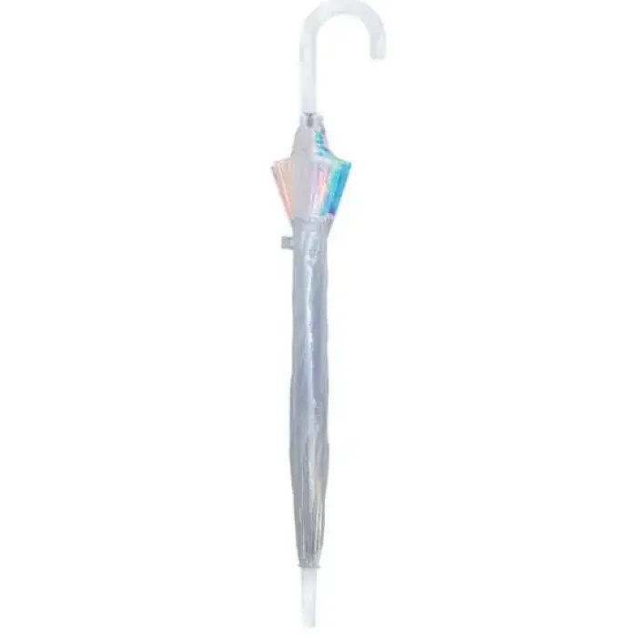 Bridal Umbrellas|Kids Dome Umbrella-Umbrella Heaven Dome Umbrella With Iridescent Border Clear