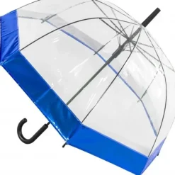 Dome Umbrellas|Ladies Walking-Umbrella Heaven Clear Dome Umbrella with Metallic Border – choice of 3 colours