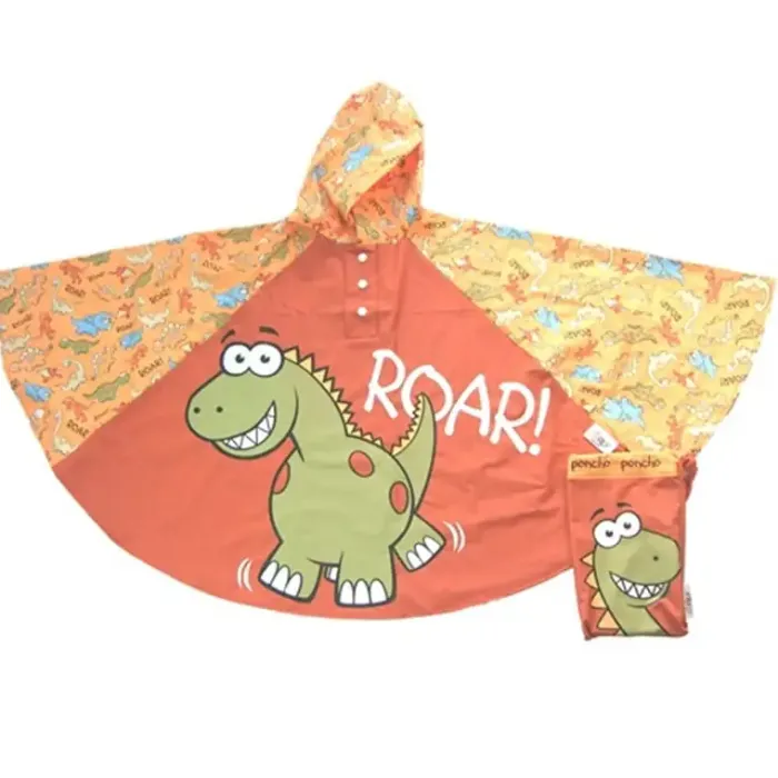 Children’s Raincoats & Ponchos|Kids Dome Umbrella-Umbrella Heaven DINOSAUR PONCHO – Childrens Rain Poncho