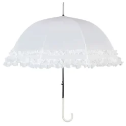 Bridal Umbrellas|Ladies Vintage Umbrellas-Umbrella Heaven Double Frilled Umbrella White