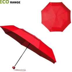 Eco Umbrellas|Mens Folding Umbrellas-Umbrella Heaven ECO Compact Umbrella – Folding | Red