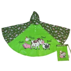 Children’s Raincoats & Ponchos|Kids Dome Umbrella-Umbrella Heaven FARM YARD Childrens Rain Poncho