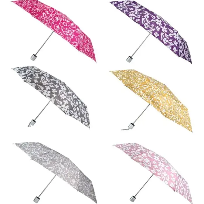 Fashion|Ladies Compact-Umbrella Heaven Floral Print Compact Umbrellas