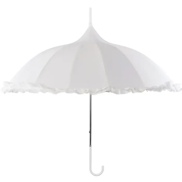 Bridal Umbrellas|Ladies Vintage Umbrellas-Umbrella Heaven Frilled Pagoda White