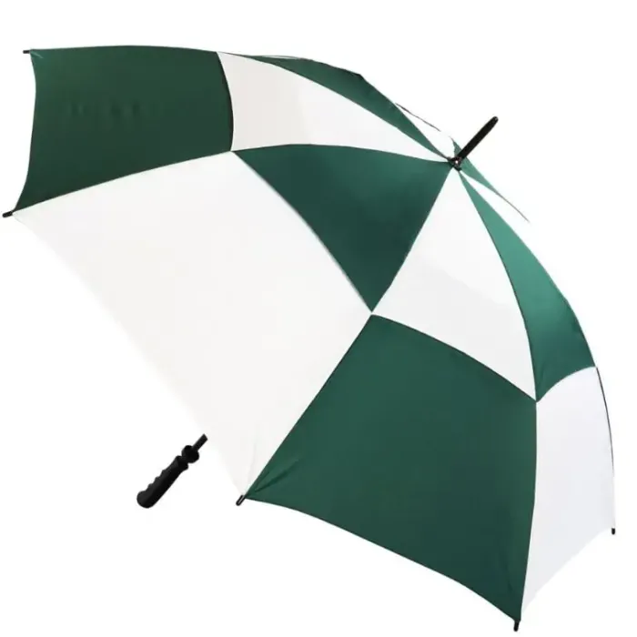 Golf Umbrellas|Windproof Golf Umbrellas-Umbrella Heaven Green and White vented Golf Umbrella Green/White