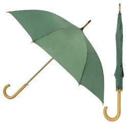 Mens Walking Umbrellas|Ladies Walking-Umbrella Heaven Wood Stick Umbrella Green