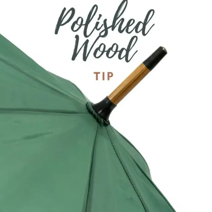 Mens Walking Umbrellas|Ladies Walking-Umbrella Heaven Wood Stick Umbrella Green