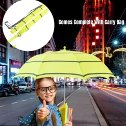 Hi Vis Safety Umbrellas|Boys Umbrellas-Umbrella Heaven Hi-Vis Umbrella – Child Safe Hi Vis Yellow Safety Umbrella