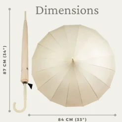 Bridal Umbrellas|Special Offers-Umbrella Heaven Ivory Cream Oriental Pagoda Umbrella