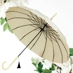 Bridal Umbrellas|Special Offers-Umbrella Heaven Ivory Cream Oriental Pagoda Umbrella