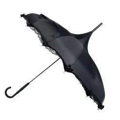 Bridal Umbrellas|Ladies Vintage Umbrellas-Umbrella Heaven Lace & Bows Pagoda Gothic Umbrella Black
