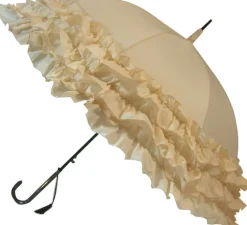 Ladies Vintage Umbrellas|Ladies Vintage Umbrellas-Umbrella Heaven LuLu Frilly Umbrella Parasol Cream