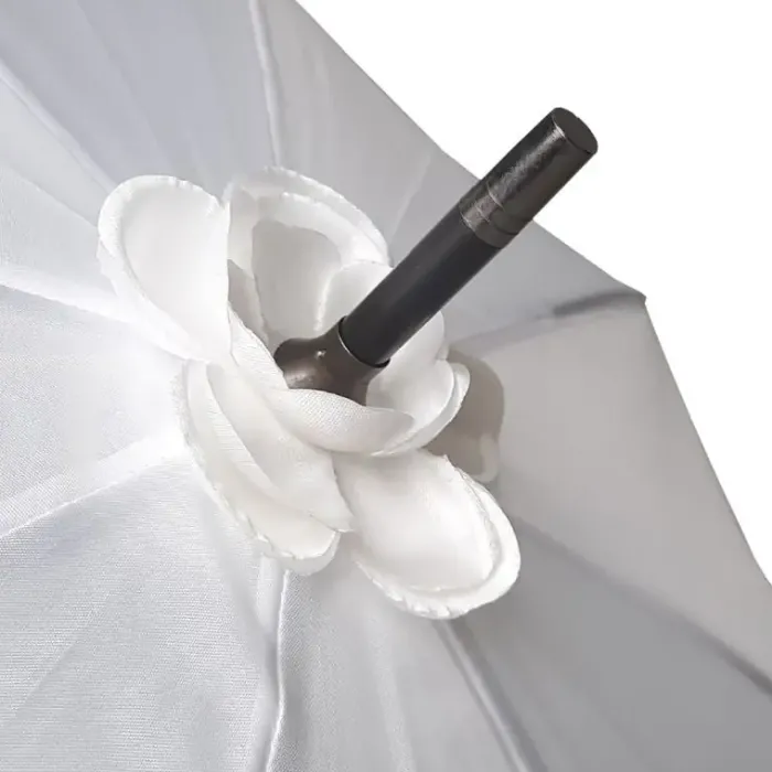 Bridal Umbrellas|Frilly Umbrellas-Umbrella Heaven LuLu Wedding Umbrella Collection Triple Frill White
