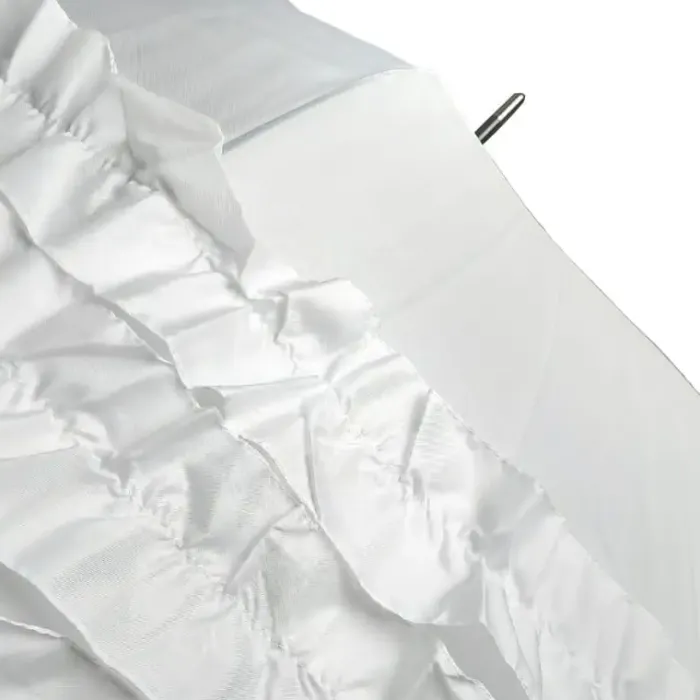 Bridal Umbrellas|Frilly Umbrellas-Umbrella Heaven LuLu Wedding Umbrella Collection Triple Frill White