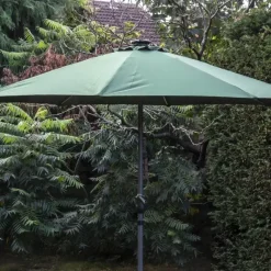 UV Protection Garden Parasols|Garden Parasols-Umbrella Heaven 2.7m Solar Parasol Aluminium with LED Lights & On / Off Button