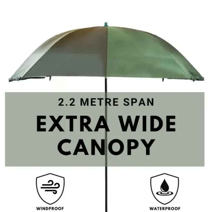 Fishing Umbrellas|Beach Parasols-Umbrella Heaven 2.2m UV Shelter Fishing Umbrella Green