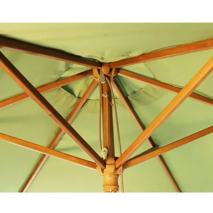 Garden Parasols|Beach Parasols-Umbrella Heaven 2.5m Wood Pulley Parasol UV 50+ choice of 10 colours