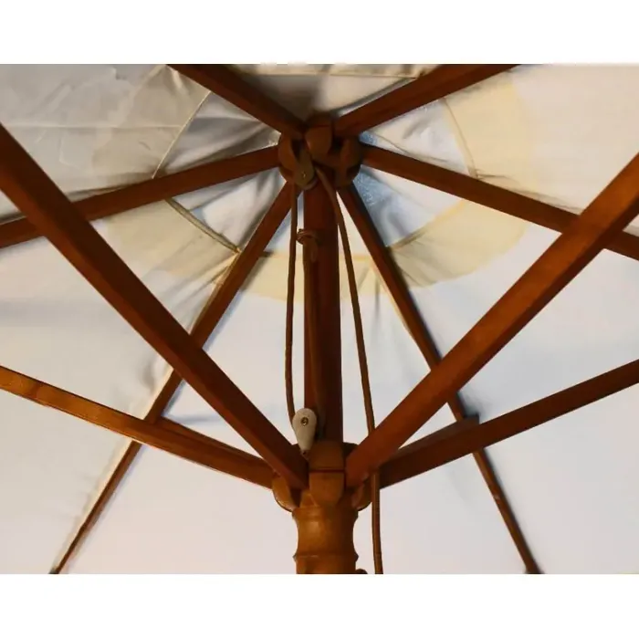 Garden Parasols|Beach Parasols-Umbrella Heaven 2.5m Wood Pulley Parasol UV 50+ choice of 10 colours