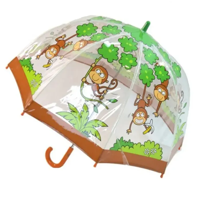 Kids Dome Umbrella|Boys Umbrellas-Umbrella Heaven MONKEYS PVC Kids Umbrella