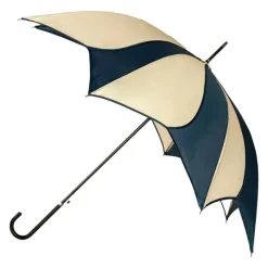 Flower Petal Swirl Umbrellas|Ladies Walking-Umbrella Heaven Navy and Cream Petal Swirl Umbrella