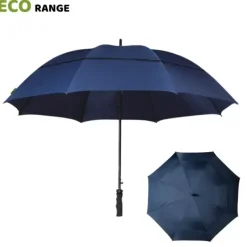 Windproof Golf Umbrellas|Golf Umbrellas-Umbrella Heaven Navy ECO Golf Umbrella – Automatic – Vented – Windproof