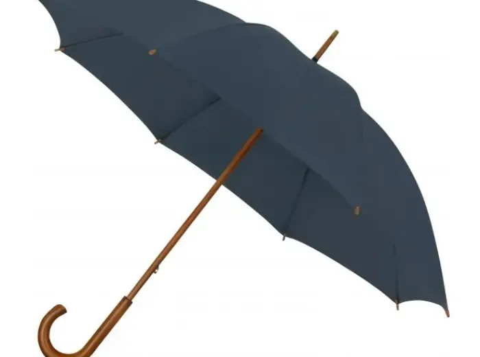 Golf Umbrellas|Bridal Umbrellas-Umbrella Heaven Navy ECO Wood Stick Walking Umbrella – Canopy Made From Recycled Plastics