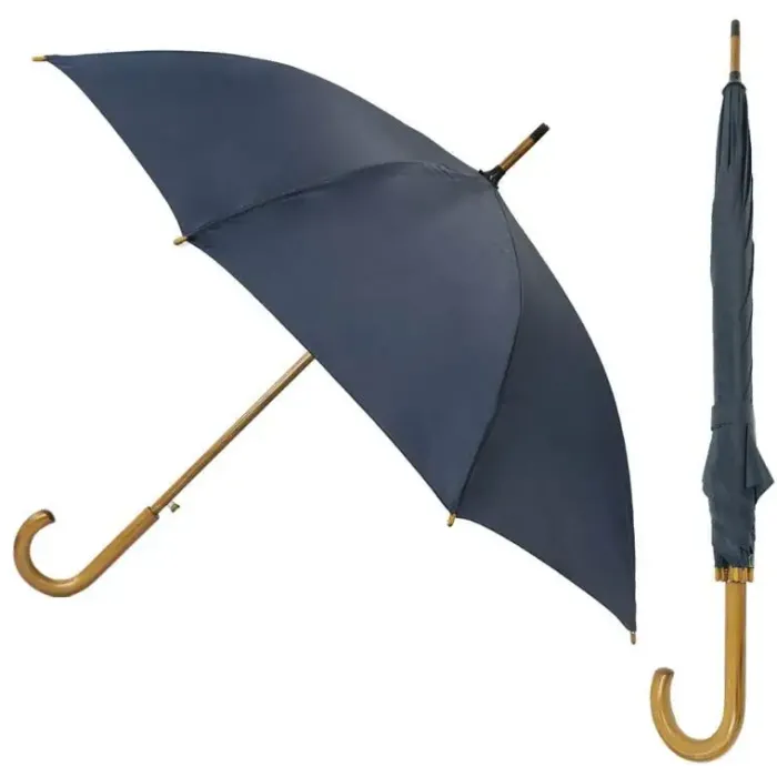 Mens Walking Umbrellas|Ladies Walking-Umbrella Heaven Navy Umbrella – Wood Stick