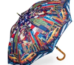Mens Designer Umbrellas|Mens Walking Umbrellas-Umbrella Heaven New York Umbrella – New York City Walking Umbrella Multi-Coloured