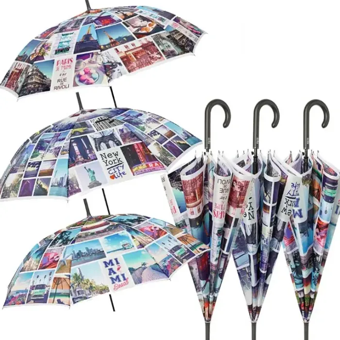 Mens Walking Umbrellas|Ladies Walking-Umbrella Heaven Perletti Cityscape Walking Umbrella