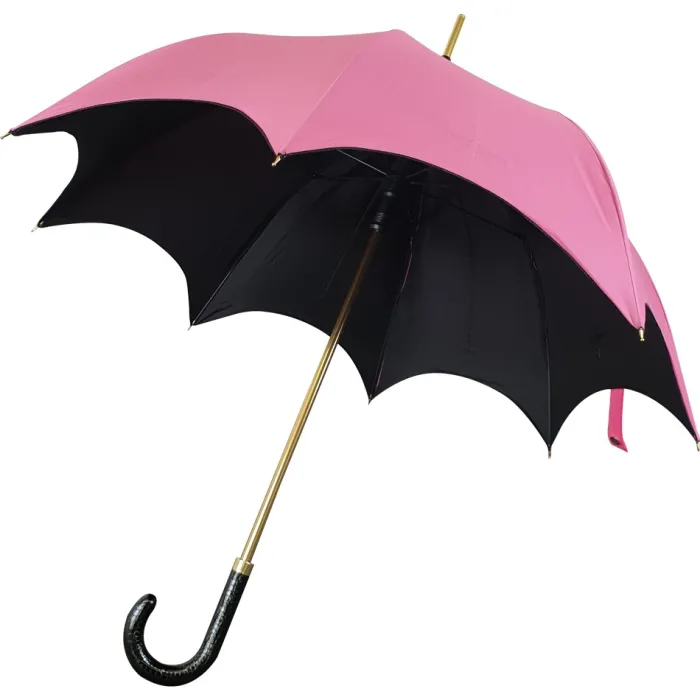 Ladies Vintage Umbrellas|Ladies Vintage Umbrellas-Umbrella Heaven Pink and Black Gothic Umbrella – FREYA