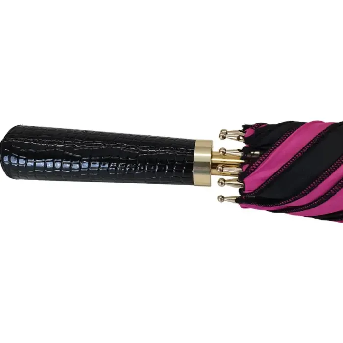 Golf Umbrellas|Ladies Golf Umbrellas-Umbrella Heaven Pink and Black Gothic-Style Umbrella – SABRINA
