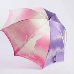 Kimono|Kimono Umbrellas-Umbrella Heaven Pink Maitsuru Kimono Umbrella 舞鶴 Pink/Purple