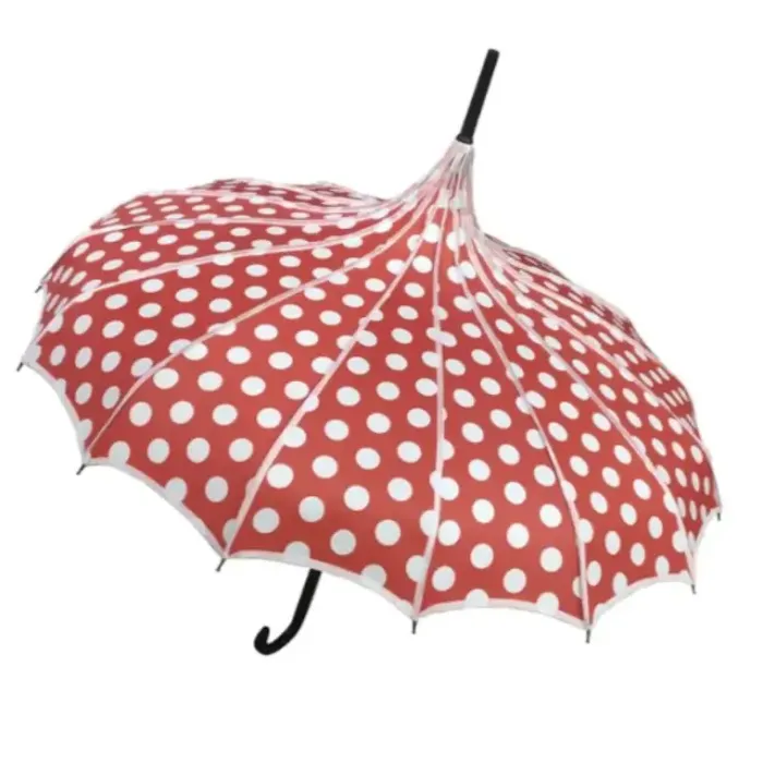 Ladies Vintage Umbrellas|Ladies Vintage Umbrellas-Umbrella Heaven Polka Dot Pagoda Umbrella