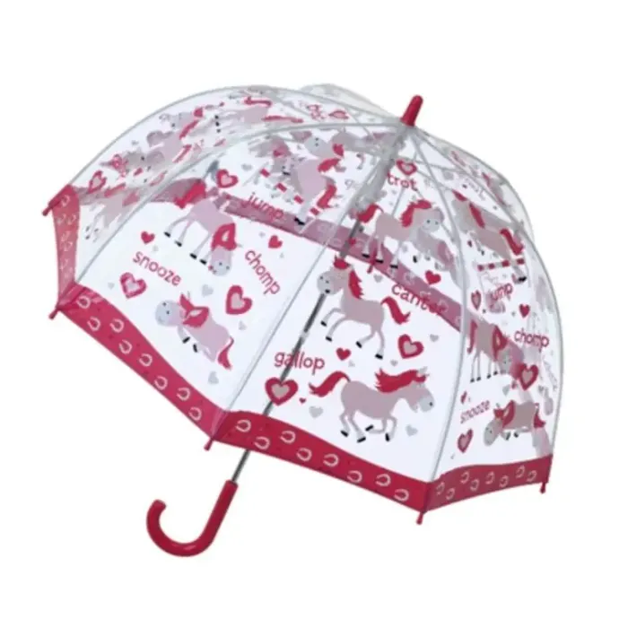 Kids Dome Umbrella|Girls Umbrellas-Umbrella Heaven PONY PVC Kids Umbrella