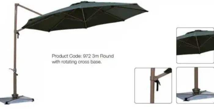 UV Protection Garden Parasols|Garden Parasols-Umbrella Heaven Premium 3 Metre Cantilever Parasol